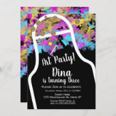 Kunstmatige schilderkunst Schort geboortedag Kaart (Voorkant / Achterkant)