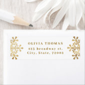 Kunstmatige sneeuwvlokken voor goud Retouradres Etiket (Insitu)