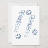 Kunstmatige snychro-zwemmers Blauwe illustratie Kaart (Voorkant)