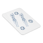 Kunstmatige snychro-zwemmers Blauwe illustratie Magneet (Rechterzijde)