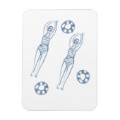 Kunstmatige snychro-zwemmers Blauwe illustratie Magneet (Verticaal)