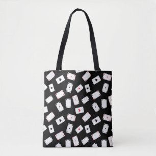 Kunstmatige speelkaarten tote bag