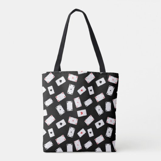 Kunstmatige speelkaarten tote bag (Achterkant)