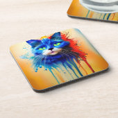 Kunstmatige spionagekat bier onderzetter (Linkerzijde)