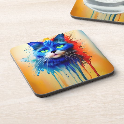 Kunstmatige spionagekat bier onderzetter (Linkerzijde)