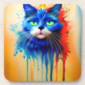 Kunstmatige spionagekat bier onderzetter (Voorkant)