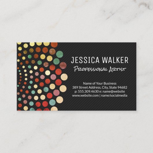 Kunstmatige  Stippen Visitekaartje (Voorkant)