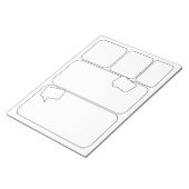 Kunstmatige strips - Blanco Sjablonen voor flatpan Notitieblok (Schuin)