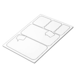 Kunstmatige strips - Blanco Sjablonen voor flatpan Notitieblok