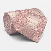 Kunstmatige Stropdas Roos Gold Blush Glitter Spark (Opgerold)