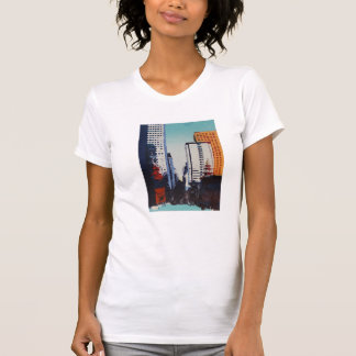Kunstmatige t-shirt met San Francisco cityscape