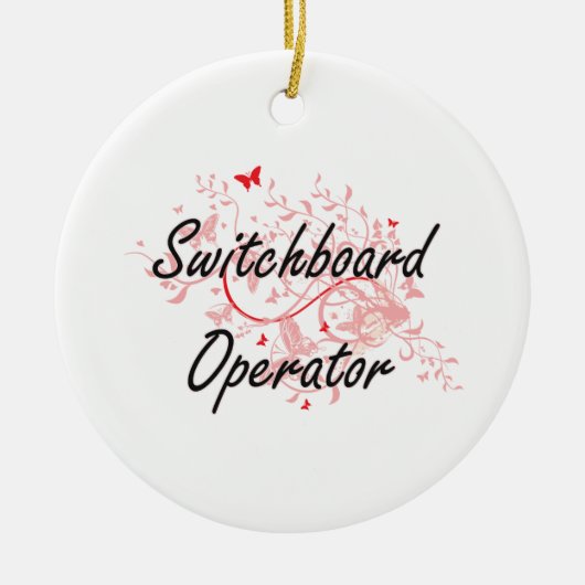 Kunstmatige taakontwerp voor switchbordbeheerder m keramisch ornament (Voorkant)