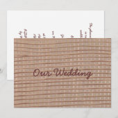 Kunstmatige Tan Burlap die weduwen oproept Kaart (Voorkant / Achterkant)