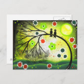 KUNSTMATIGE Tortelduifjes DOOR LORI EVERETT briefk Briefkaart (Voorkant / Achterkant)