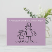 Kunstmatige uitvindingen voor moeder en dochter kaart (Staand voorkant)