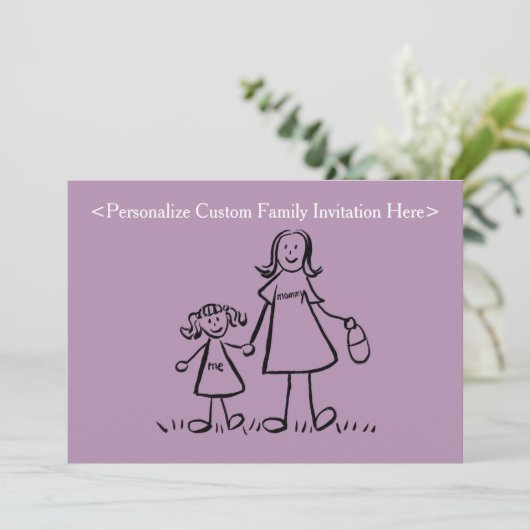 Kunstmatige uitvindingen voor moeder en dochter kaart (Staand voorkant)