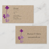 Kunstmatige unieke Paarse Rozen buds Waterverf Visitekaartje (Voorkant / Achterkant)