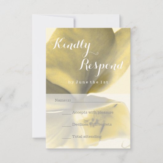 Kunstmatige ventilator in gele tonnen - RSVP Kaartje (Voorkant)