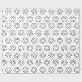 Kunstmatige ventilator zwart-witlijn cadeaupapier (Vlak)