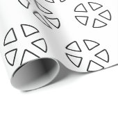 Kunstmatige ventilator zwart-witlijn cadeaupapier (Rol Hoek)