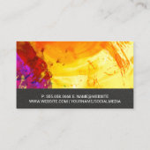 Kunstmatige verf Achtergrond Visitekaartje (Achterkant)