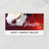 Kunstmatige verf geborsteld | Consultant | Artiest Visitekaartje (Voorkant)