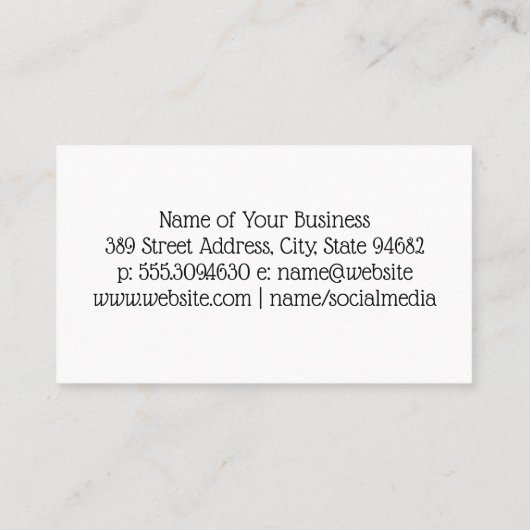 Kunstmatige verflijn textuur visitekaartje (Achterkant)