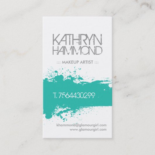 Kunstmatige Visitekaartjes maken - Aangepaste kleu (Voorkant)