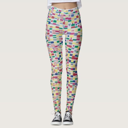 Kunstmatige vizieren, volledige lengte, vrolijke k leggings (Voorkant)
