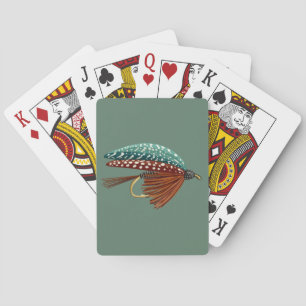 Kunstmatige vliegaas voor de visser pokerkaarten