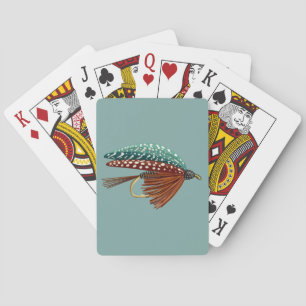 Kunstmatige vliegaas voor de visser pokerkaarten
