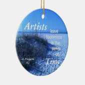 KUNSTMATIGE VOETPRINTS KERAMISCHE ORNAMENT (Rechts)