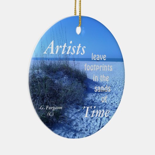 KUNSTMATIGE VOETPRINTS KERAMISCHE ORNAMENT (Rechts)