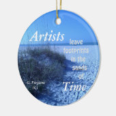 KUNSTMATIGE VOETPRINTS KERAMISCHE ORNAMENT (Links)