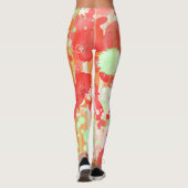 Kunstmatige waterverf abstract patroon leggings (Achterkant)