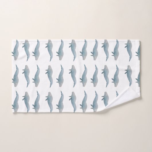 Kunstmatige Waterverf Blauwe Groot Handdoek (Handdoek)