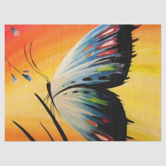 Kunstmatige Waterverf Butterfly-decoupage Tissuepapier (Voorkant)