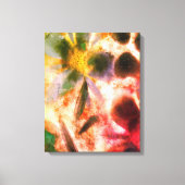 Kunstmatige Waterverf en mousserende bloemen Canvas Afdruk (Voorkant)