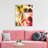 Kunstmatige Waterverf en mousserende bloemen Canvas Afdruk (Insitu (Woonkamer))
