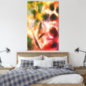Kunstmatige Waterverf en mousserende bloemen Canvas Afdruk (Insitu (Slaapkamer))