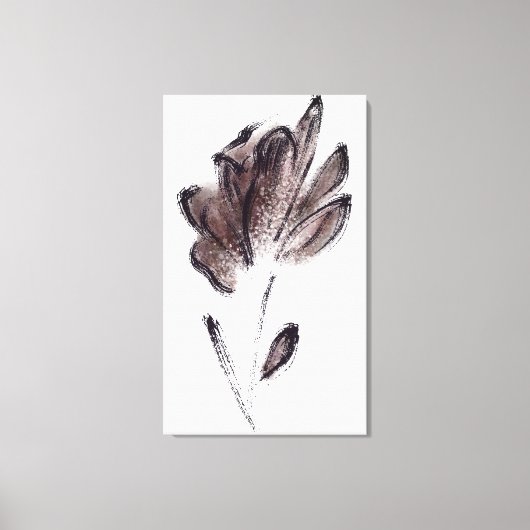 Kunstmatige Waterverf - Floral schilderen Canvas Afdruk (Voorkant)