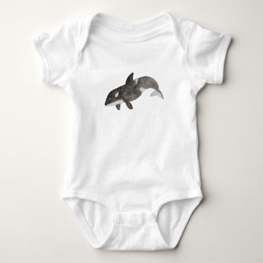 Kunstmatige Waterverf Friend Orcas Killer Whale Romper (Voorkant)