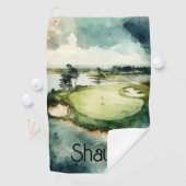 Kunstmatige waterverf golfbaan golfhanddoek (Insitu)