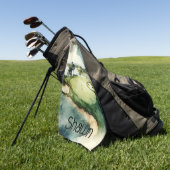 Kunstmatige waterverf golfbaan golfhanddoek (Groen)