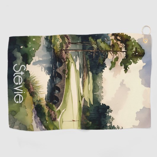 Kunstmatige waterverf golfbaan golfhanddoek (Horizontaal)