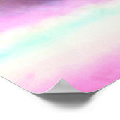 Kunstmatige Waterverf Landschap Clouds en Zee Poster (Hoek)