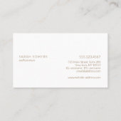 Kunstmatige Waterverf Lotus Flower Natural Beauty Visitekaartje (Achterkant)