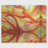 Kunstmatige Waterverf rood geel ompakken papier (Vlak)