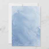 Kunstmatige Waterverf Snowflake Blue-kerstkaarten Kaart (Achterkant)