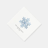Kunstmatige Waterverf Snowflake Blue Kerstmis Servet (Hoek)